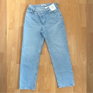 NWT A&F High Rise Dad Jean, Criss-Cross Waistband | Size:06 | Short lenght